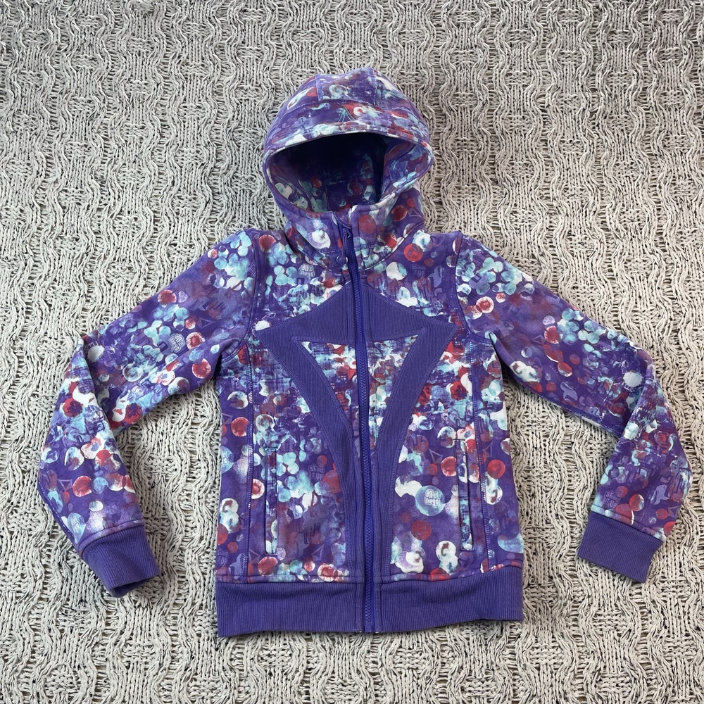 Ivivva Disney Shake It Up Zip-Up Hoodie Kids 8 Purple Multicolor Cotton Top